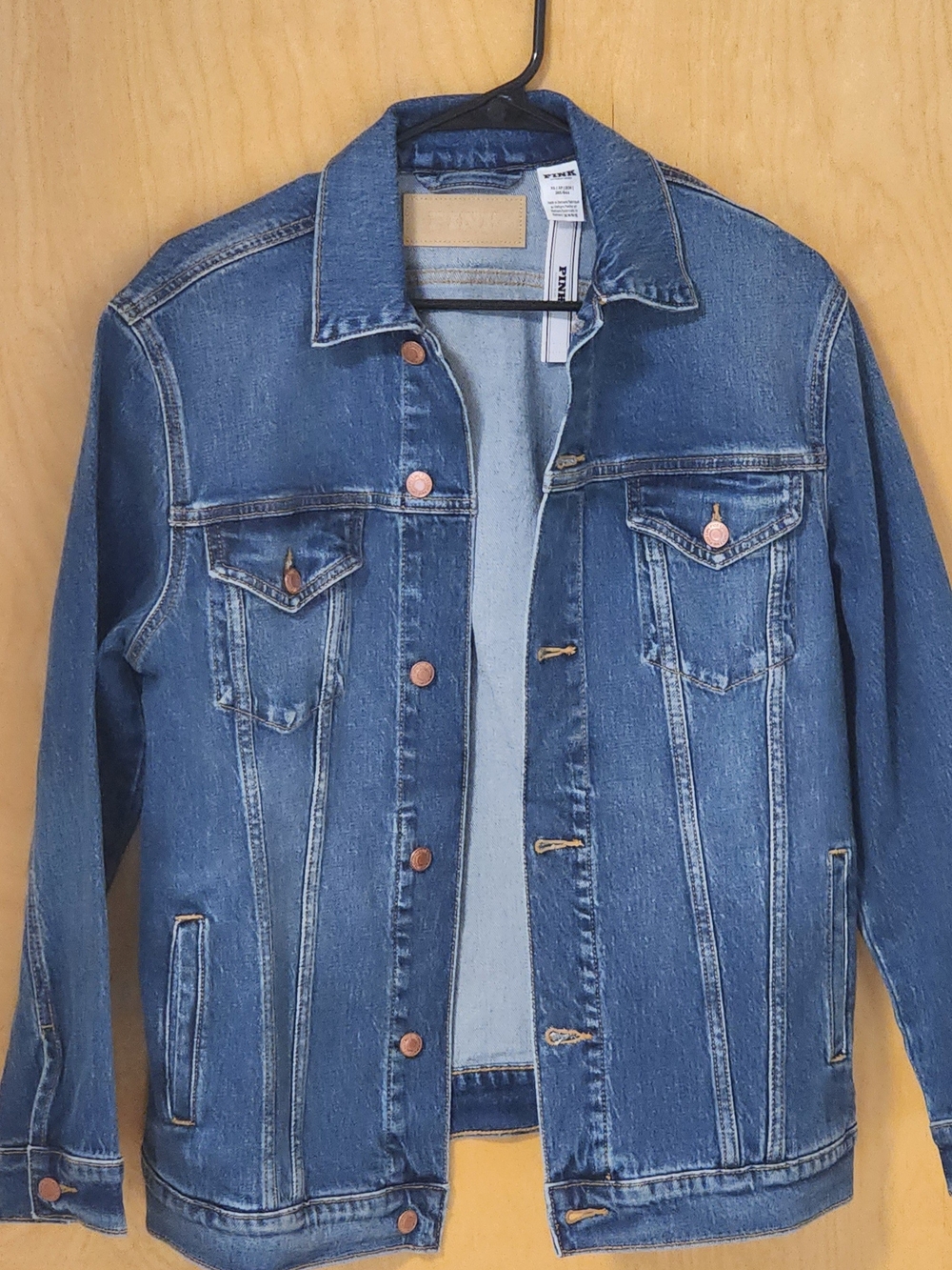 PINK Victoria's Secret Blue Denim Trucker Jacket